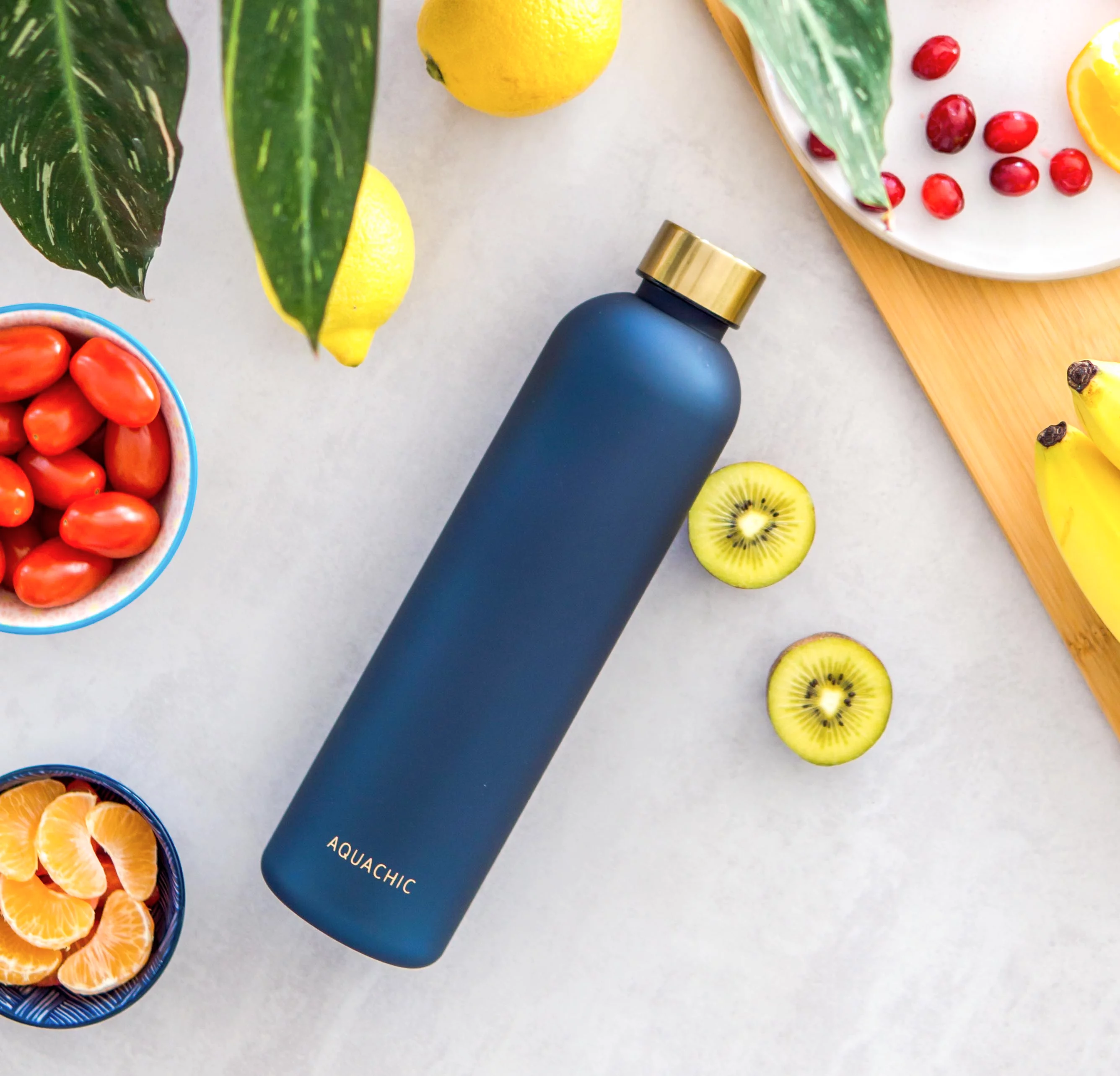 WATERFLES 1 LITER: 'Sea Waves' Water bottle - Image 3