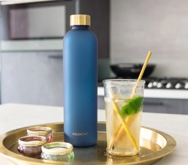 WATERFLES 1 LITER: 'Sea Waves' Water bottle - Image 5